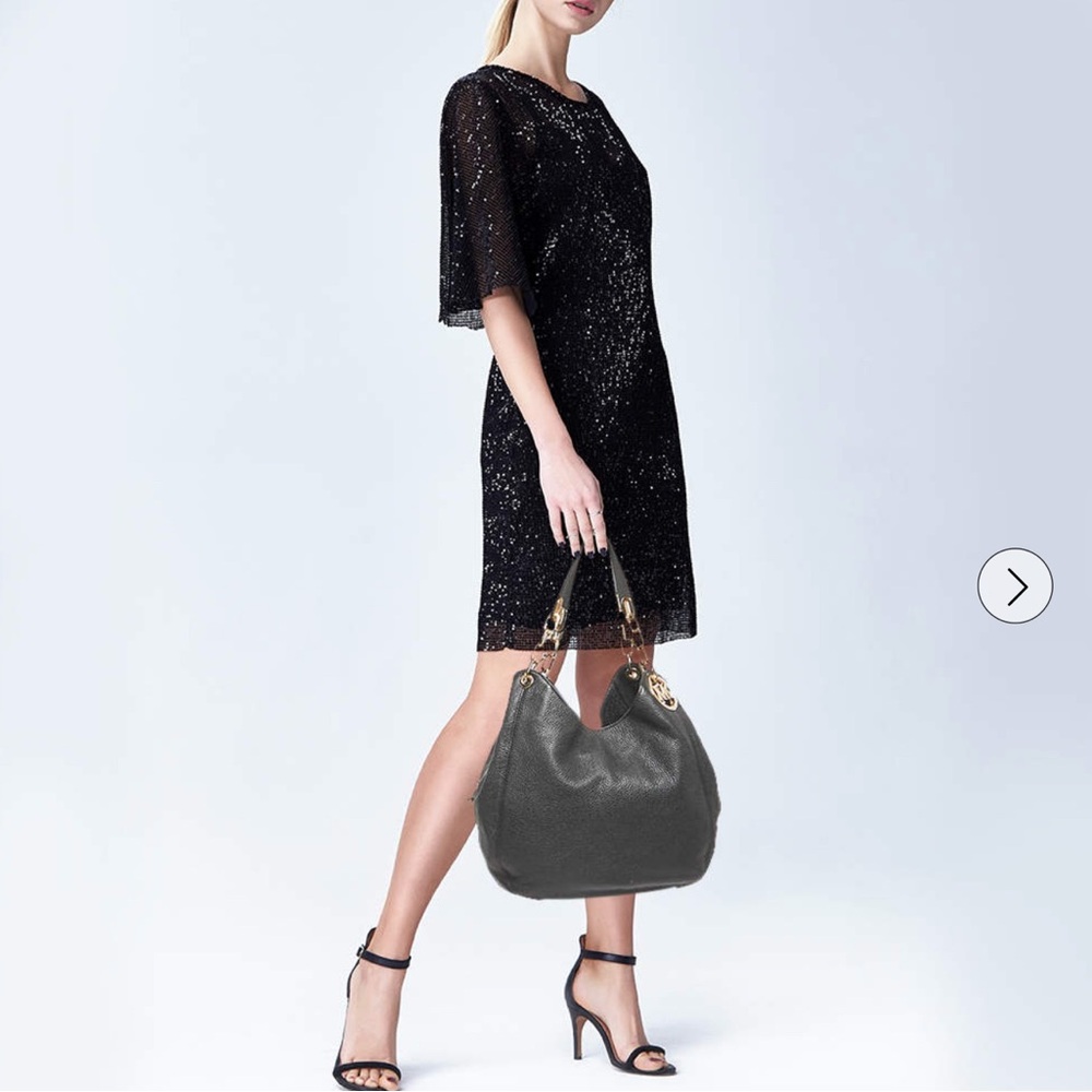 Michael Kors Black Leather Shoulder Bag - Picture 2 of 8